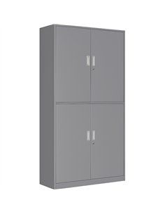 Professional Double Filing Cabinet 900x390x1800mm Grey | Stalwart DA-HDW04GREY