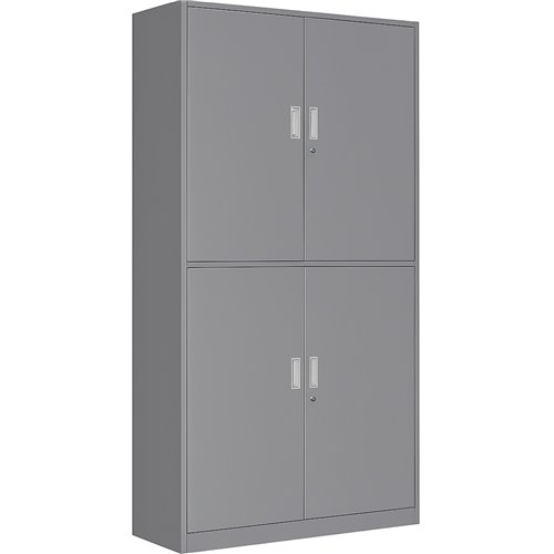 Professional Double Filing Cabinet 900x390x1800mm Grey | Stalwart DA-HDW04GREY