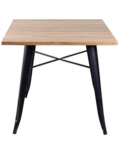 Bistro Table Natural Wood Colour Top 800x800mm Indoors | Stalwart DA-WW286NW 2