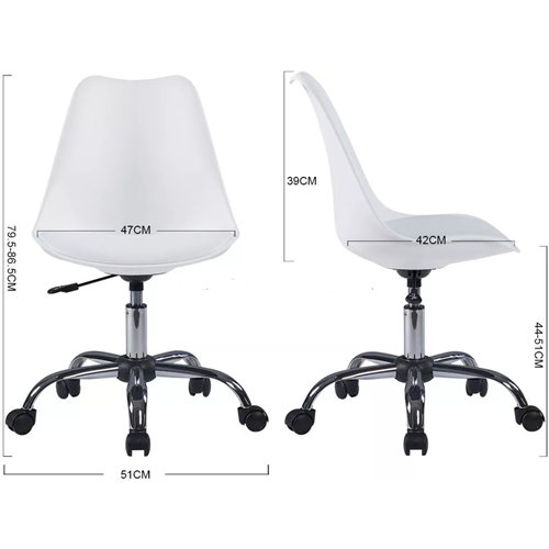 Home Office Chair Dark Grey  | Stalwart DA-WW003WHEELDG