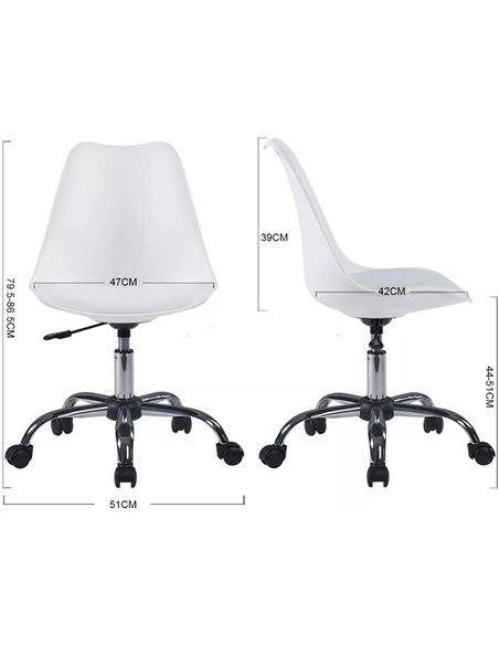 Home Office Chair Dark Grey  | Stalwart DA-WW003WHEELDG