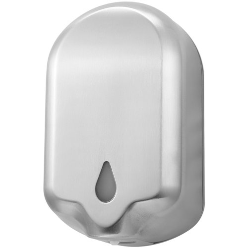 Automatic Spray Soap &amp Sanitiser Dispenser 1.2L Brushed Finish Touch-Free Wall Mounted | Stalwart DA-KW7200XBRUSHED