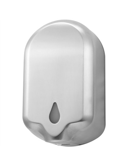 Automatic Spray Soap &amp Sanitiser Dispenser 1.2L Brushed Finish Touch-Free Wall Mounted | Stalwart DA-KW7200XBRUSHED