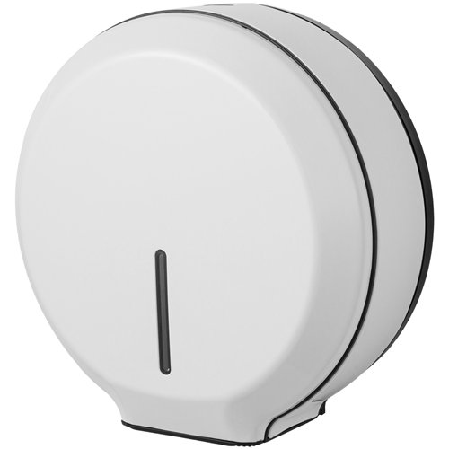 Commercial Toilet Roll Dispenser Embossed White Steel Wall Mounted 340×138×343mm | Stalwart DA-KW7311WHITE