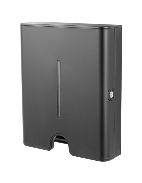 Commercial Paper Towel Dispenser Black Stainless Steel Wall Mounted 300×105×360mm | Stalwart DA-KW7370BLACK