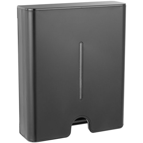 Commercial Paper Towel Dispenser Black Stainless Steel Wall Mounted 300×105×360mm | Stalwart DA-KW7370BLACK