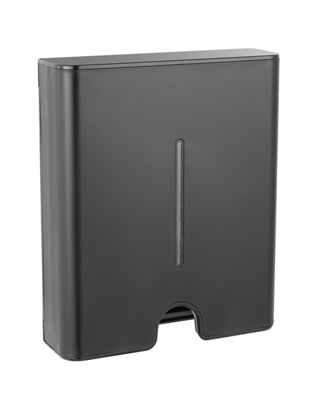 Commercial Paper Towel Dispenser Black Stainless Steel Wall Mounted 300×105×360mm | Stalwart DA-KW7370BLACK