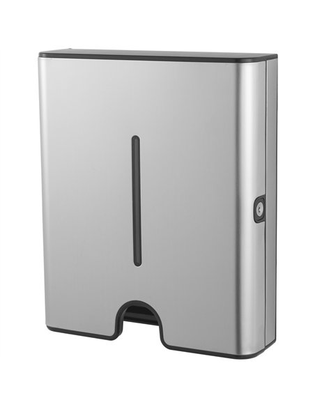 Commercial Paper Towel Dispenser Brushed Stainless Steel Wall Mounted 300×105×360mm | Stalwart DA-KW7370BRUSHED