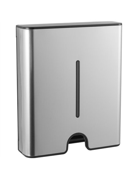 Commercial Paper Towel Dispenser Brushed Stainless Steel Wall Mounted 300×105×360mm | Stalwart DA-KW7370BRUSHED