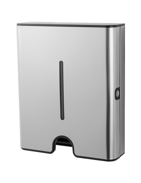 Commercial Paper Towel Dispenser Embossed Stainless Steel Wall Mounted 300×105×360mm | Stalwart DA-KW7370EMBOSSED