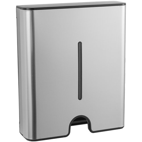 Commercial Paper Towel Dispenser Embossed Stainless Steel Wall Mounted 300×105×360mm | Stalwart DA-KW7370EMBOSSED
