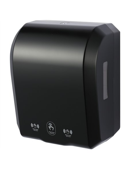 Commercial Automatic Universal Roll Paper Dispenser Black 300×217×362mm | Stalwart DA-KW7396BLACK