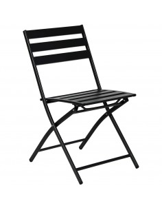 Black Folding Steel Chair 450×580×810mm | Stalwart DA-SC097S