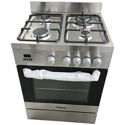 Commercial 4 Burner Stainless Steel Gas Range with Gas Oven 600×600×850mm | Stalwart DA-G24D084010