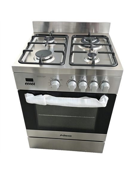 Commercial 4 Burner Stainless Steel Gas Range with Gas Oven 600×600×850mm | Stalwart DA-G24D084010