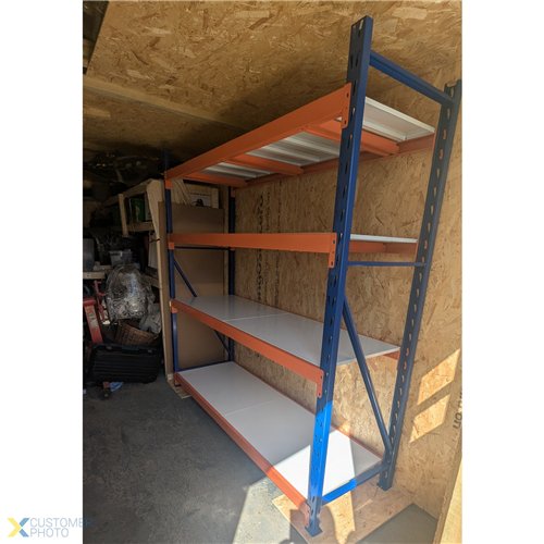 Long Span Warehouse Racking 1800x600x2000mm 4 Shelves 600kg Capacity | Stalwart DA-FUJI422