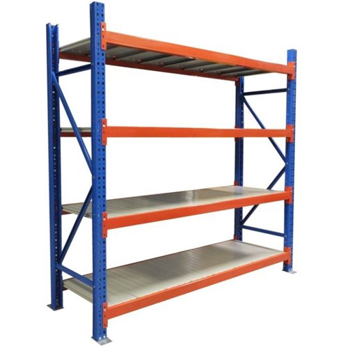 Long Span Warehouse Racking 2200x600x2000mm 4 Shelves 500kg Capacity | Stalwart DA-FUJI424