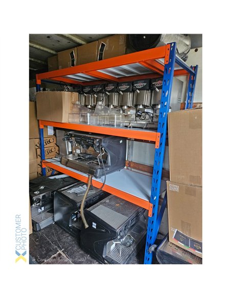Long Span Warehouse Racking 2000x900x2400mm 4 Shelves 600kg Capacity | Stalwart DA-FUJI430