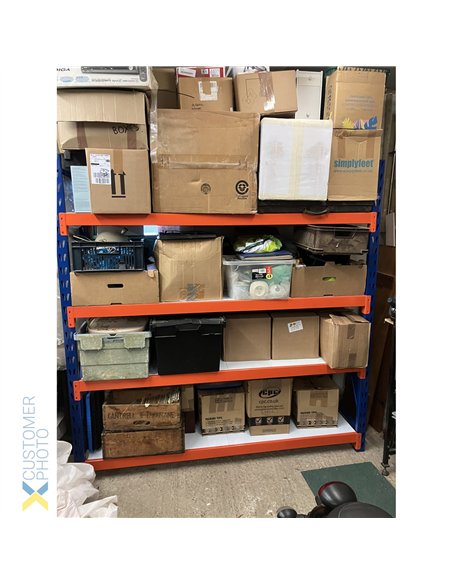 Long Span Warehouse Racking 2000x900x2400mm 4 Shelves 600kg Capacity | Stalwart DA-FUJI430