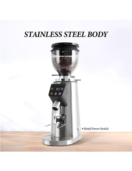 Commercial Electric Conical Burr Coffee Grinder 150W with 245g Bean Hopper | Stalwart DA-BDCG308