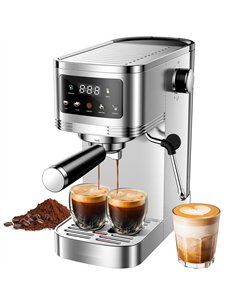 Commercial Espresso Coffee Machine 1350W 20 Bar Stainless Steel | Stalwart DA-CM1661