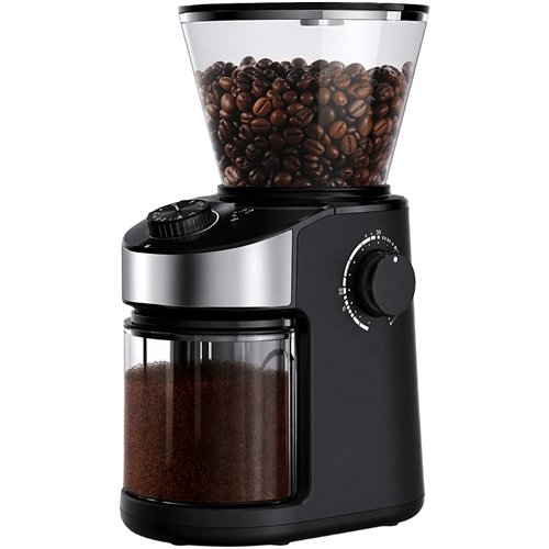Commercial Flat Burr Coffee Grinder 150W with 240g Bean Hopper Black | Stalwart DA-CG836B
