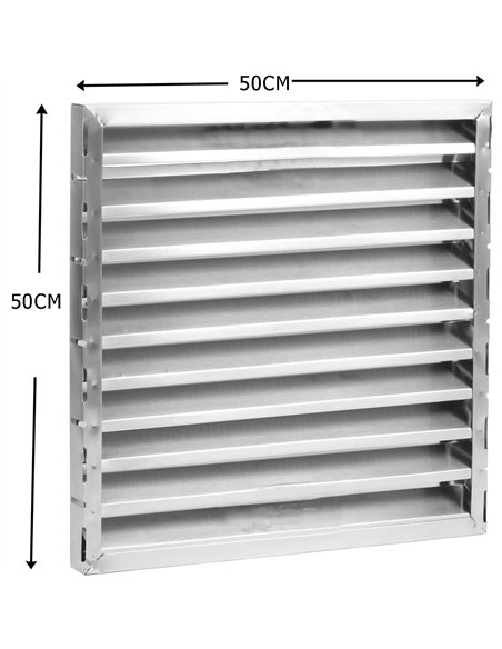 Commercial Stainless Steel Canopy Hood 1000×1000×350mm with 2 x 500×500mm Filters | Stalwart DA-CH1010S