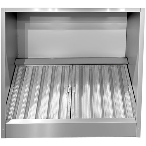 Commercial Stainless Steel Canopy Hood 1000×1000×350mm with 2 x 500×500mm Filters | Stalwart DA-CH1010S