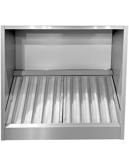 Commercial Stainless Steel Canopy Hood 1000×1000×350mm with 2 x 500×500mm Filters | Stalwart DA-CH1010S