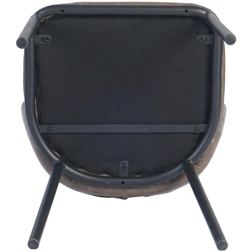 Taupe Upholstered Dining Chair with Black Metal Frame 470×595×810mm | Stalwart DA-TJG203