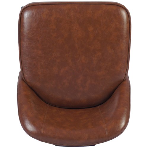 Brown Upholstered Bar Stool with Black Metal Frame 475×595×960mm | Stalwart DA-TJG206