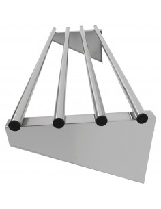 Commercial Stainless Steel Wall Mounted Rack 600×300×230mm 4 Tube | Stalwart DA-RTW130060 2