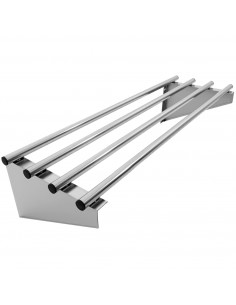 Commercial Stainless Steel Wall Mounted Rack 800×300×230mm 4 Tube | Stalwart DA-RTW130080