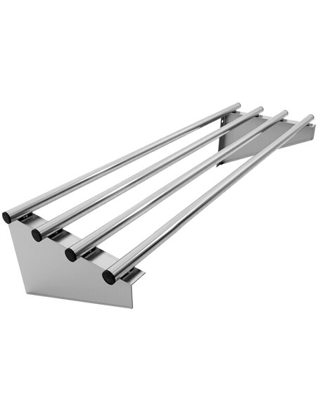 Commercial Stainless Steel Wall Mounted Rack 800×300×230mm 4 Tube | Stalwart DA-RTW130080