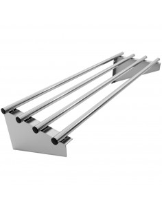 Commercial Stainless Steel Wall Mounted Rack 900×300×230mm 4 Tube | Stalwart DA-RTW130090