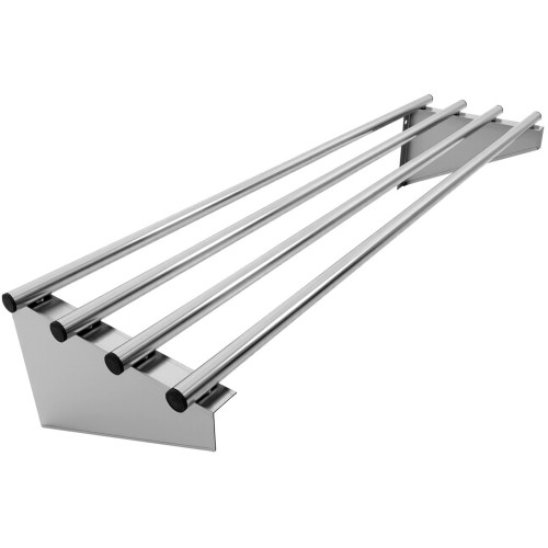 Commercial Stainless Steel Wall Mounted Rack 1200×300×230mm 4 Tube | Stalwart DA-RTW130120