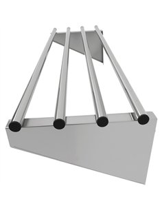 Commercial Stainless Steel Wall Mounted Rack 1200×300×230mm 4 Tube | Stalwart DA-RTW130120 2