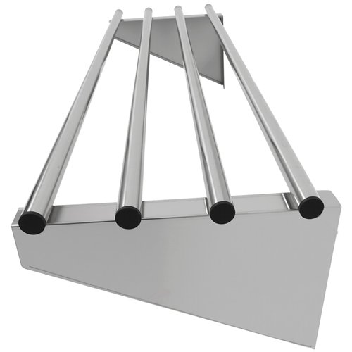 Commercial Stainless Steel Wall Mounted Rack 1200×300×230mm 4 Tube | Stalwart DA-RTW130120