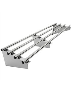 Commercial Stainless Steel Wall Mounted Rack 1400×300×230mm 4 Tube | Stalwart DA-RTW130140