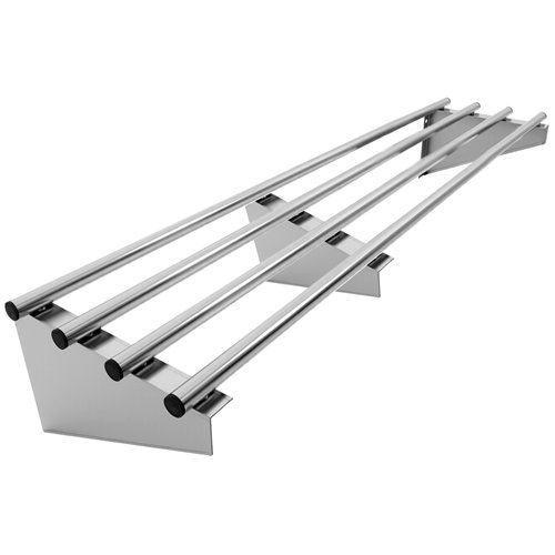 Commercial Stainless Steel Wall Mounted Rack 1800×300×230mm 4 Tube | Stalwart DA-RTW130180
