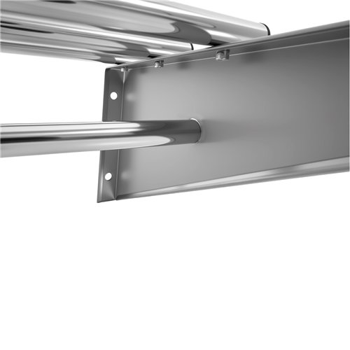 Commercial Stainless Steel Wall Mounted Rack 900×300×230mm 4+1 Tube with 7 S Hooks | Stalwart DA-RTW230090