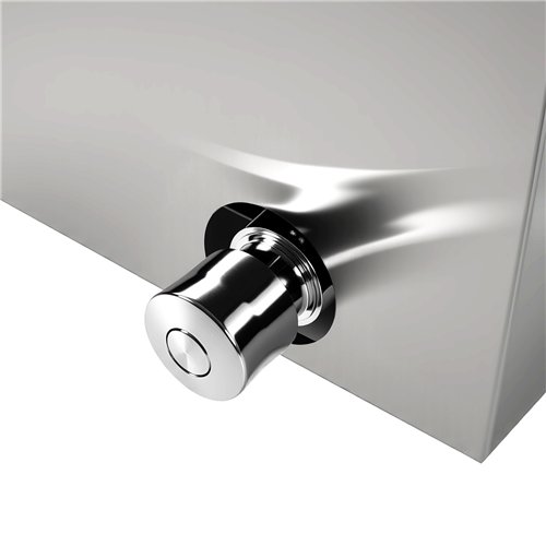 Knee Operated Wall Mounted Hand Wash Sink with Hot &amp Cold Mixer Tap, Backsplash &amp Side Aprons | Stalwart DA-WBR30CH