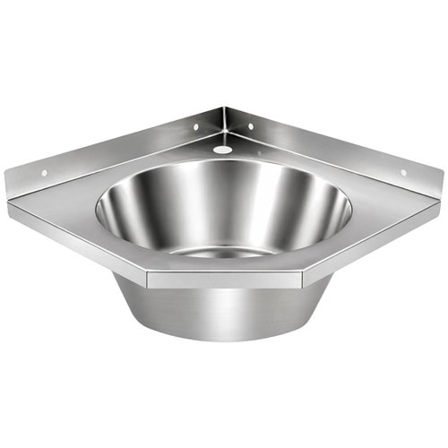 Corner Wall Mounted Hand Wash Sink with 40mm Backsplash | Stalwart DA-WBR50A