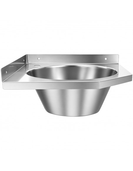 Corner Wall Mounted Hand Wash Sink with 40mm Backsplash | Stalwart DA-WBR50A