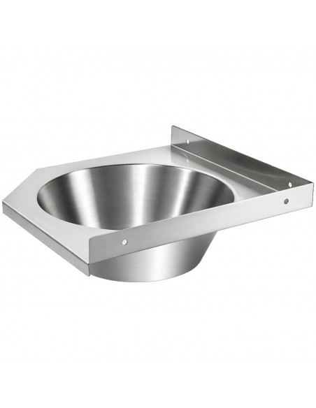 Corner Wall Mounted Hand Wash Sink with 40mm Backsplash | Stalwart DA-WBR50A