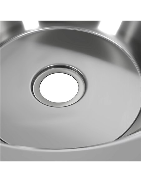 Corner Wall Mounted Hand Wash Sink with 40mm Backsplash | Stalwart DA-WBR50A