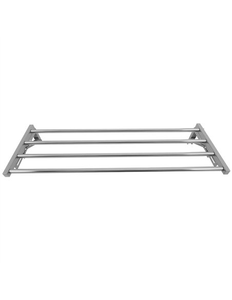 Commercial Foldable Stainless Steel Wall Mounted Rack Shelf 600×300×230mm 4 Tube | Stalwart DA-TRW50630