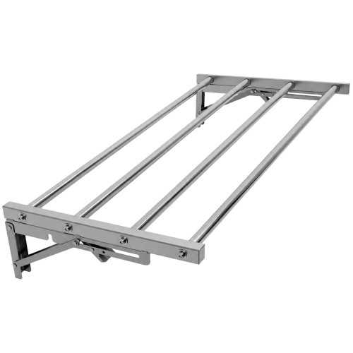 Commercial Foldable Stainless Steel Wall Mounted Rack Shelf 600×300×230mm 4 Tube | Stalwart DA-TRW50630