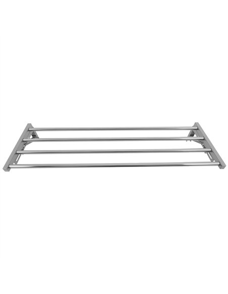 Commercial Foldable Stainless Steel Wall Mounted Rack Shelf 900×300×230mm 4 Tube | Stalwart DA-TRW50930
