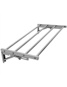 Commercial Foldable Stainless Steel Wall Mounted Rack Shelf 900×300×230mm 4 Tube | Stalwart DA-TRW50930 2